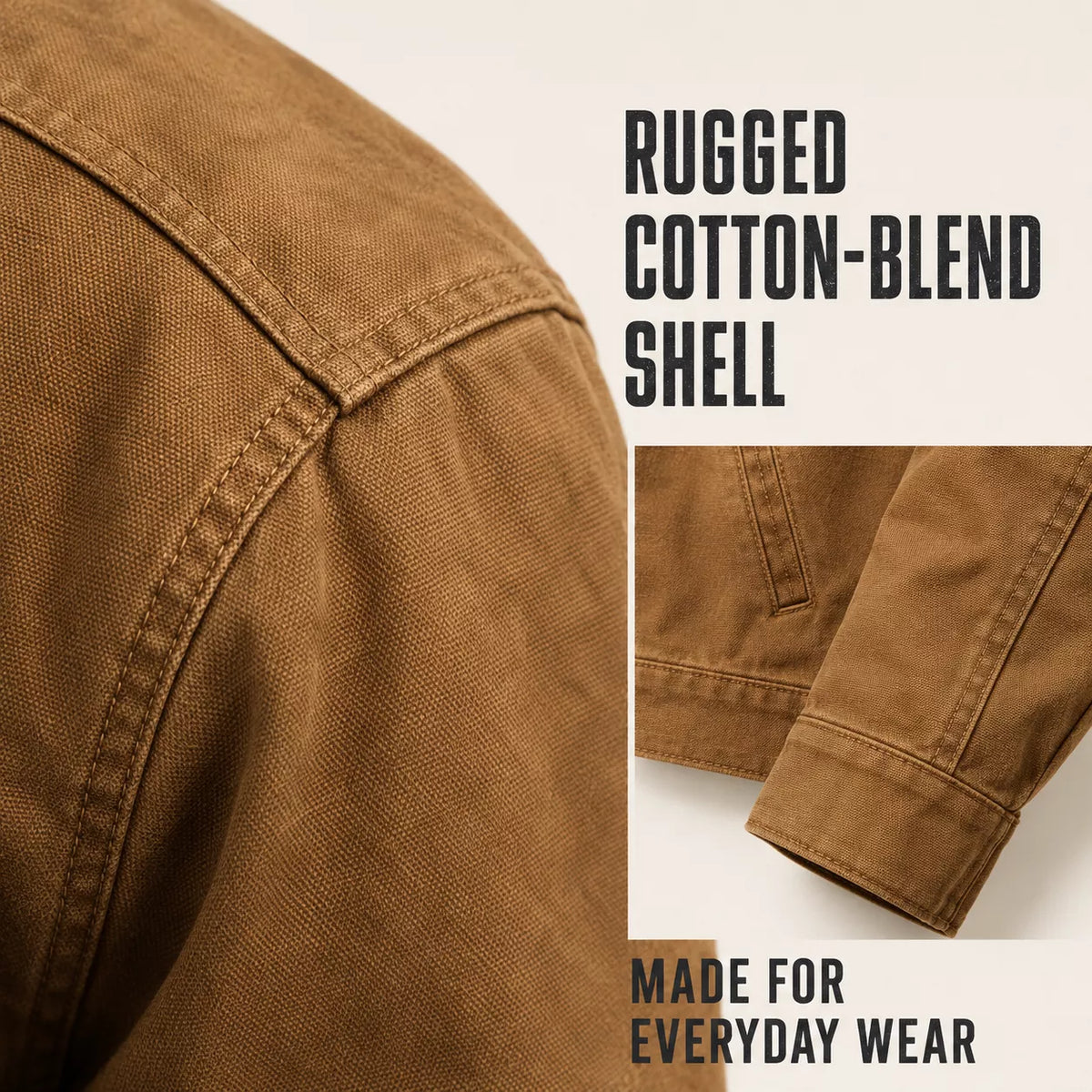 ⏰ Last Day of the Sale – 50% OFF ✨Men’s Plush-Lined Hooded Work Jacket