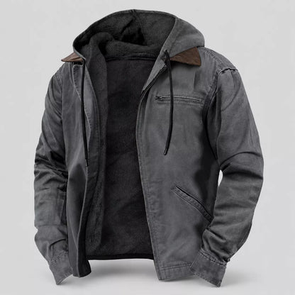 ⏰ Last Day of the Sale – 50% OFF ✨Men’s Plush-Lined Hooded Work Jacket