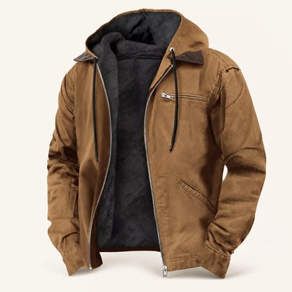 ⏰ Last Day of the Sale – 50% OFF ✨Men’s Plush-Lined Hooded Work Jacket