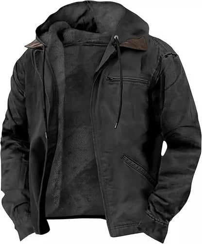 ⏰ Last Day of the Sale – 50% OFF ✨Men’s Plush-Lined Hooded Work Jacket