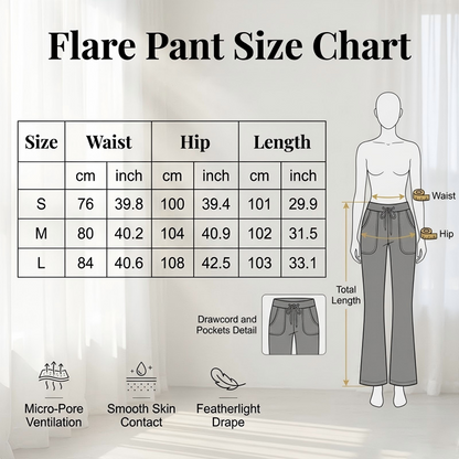 💖Black Friday Mega Deal – 50% off!💖 🤠Low-Waist Flare Pants with Drawstring