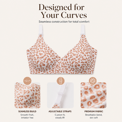 Women's Leopard Print Wireless Push-Up Bra