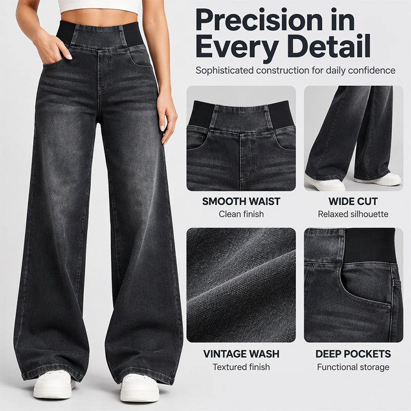 👖👖50% OFF!!! 🎉✨ Casual Stretch Wide-Leg Jeans – Premium Denim, Comfy Fit & Timeless Design