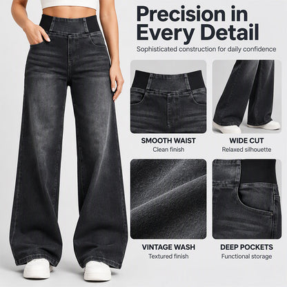 👖👖50% OFF!!! 🎉✨ Casual Stretch Wide-Leg Jeans – Premium Denim, Comfy Fit & Timeless Design