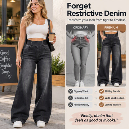 👖👖50% OFF!!! 🎉✨ Casual Stretch Wide-Leg Jeans – Premium Denim, Comfy Fit & Timeless Design