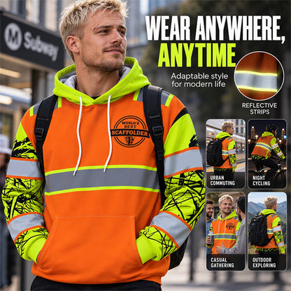 ⚡50% OFF Today⚡Men's High Visibility Reflective Hooded Sweatshirt