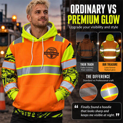 ⚡50% OFF Today⚡Men's High Visibility Reflective Hooded Sweatshirt