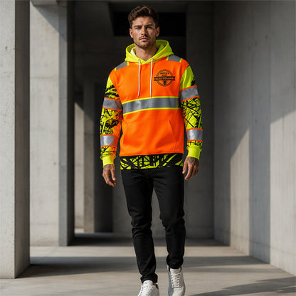 ⚡50% OFF Today⚡Men's High Visibility Reflective Hooded Sweatshirt