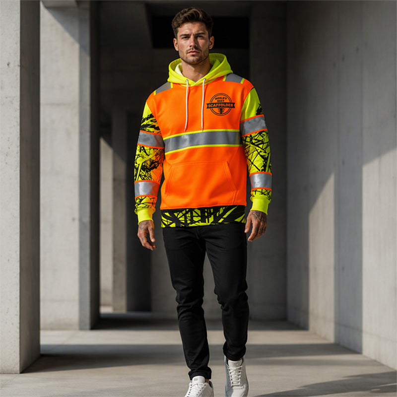 ⚡50% OFF Today⚡Men's High Visibility Reflective Hooded Sweatshirt