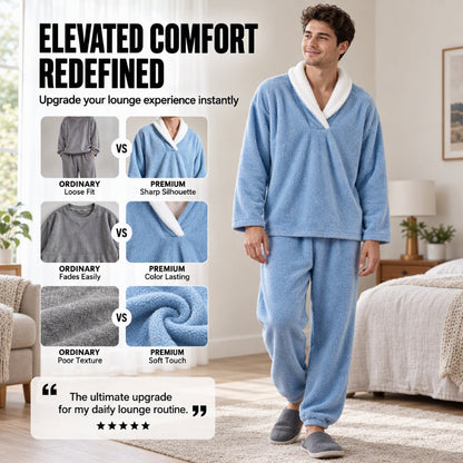 Men's Cozy Thermal Fluffy Pajama Set
