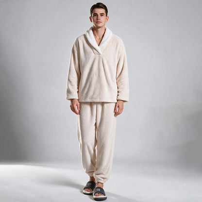 Men's Cozy Thermal Fluffy Pajama Set