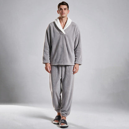 Men's Cozy Thermal Fluffy Pajama Set