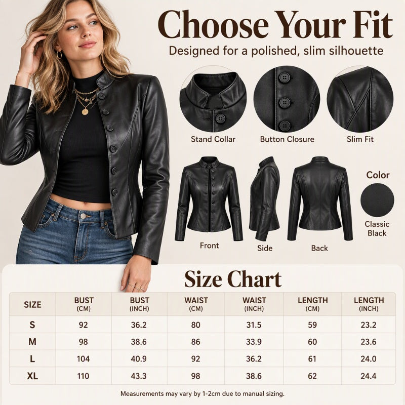 Women's Slim-Fit Faux Leather Jacket