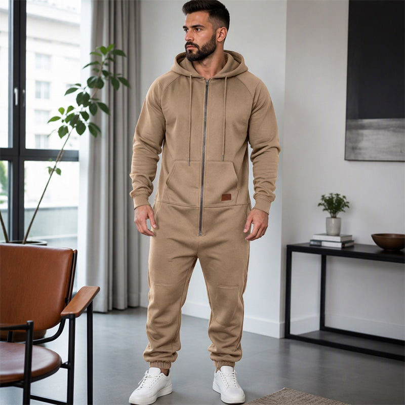 🖤Black Friday Sale:50% OFF🖤 💪Men's Casual Cozy Thermal Hooded Jumpsuit
