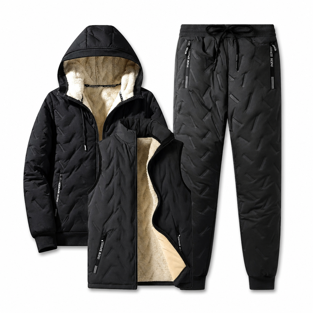 Men's Winter Hooded Padded Jacket and Pants Set🔥𝙁𝙧𝙚𝙚 𝙎𝙝𝙞𝙥𝙥𝙞𝙣𝙜