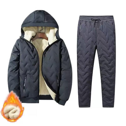 Men's Winter Hooded Padded Jacket and Pants Set🔥𝙁𝙧𝙚𝙚 𝙎𝙝𝙞𝙥𝙥𝙞𝙣𝙜