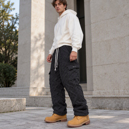 Men's Cable Warm Plush Cargo Pants