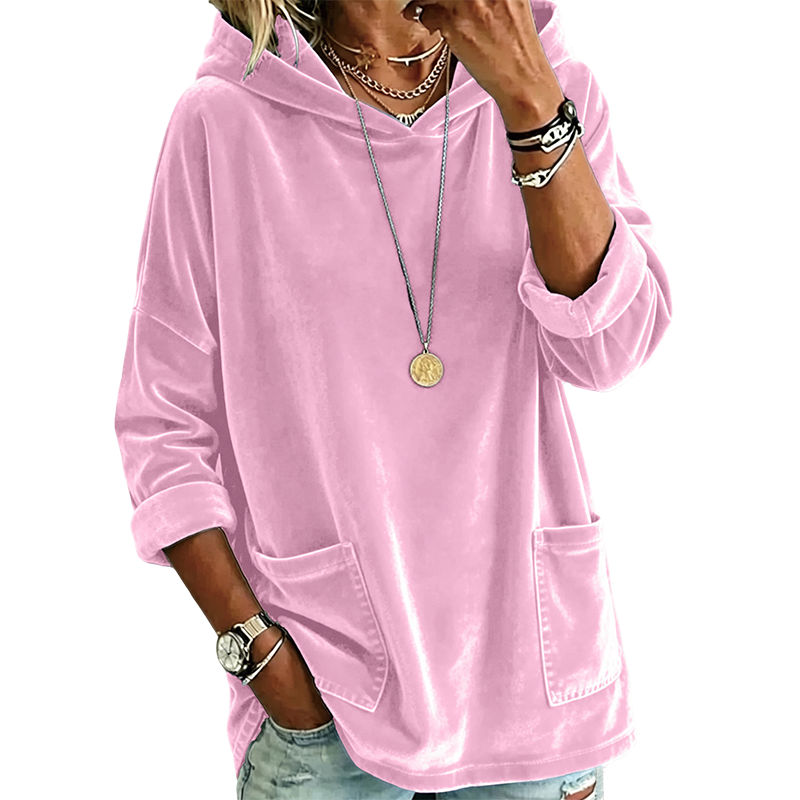 Women's Velvet Pullover Hoodie