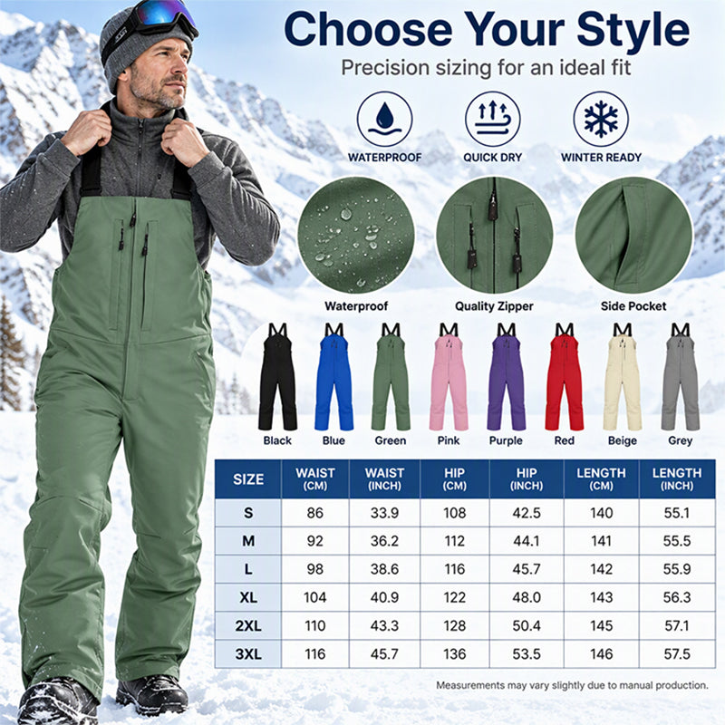 ❄️ Unisex Waterproof Ski Bib Pants ✨ – Snow-Ready Protection | Free Shipping 🚚