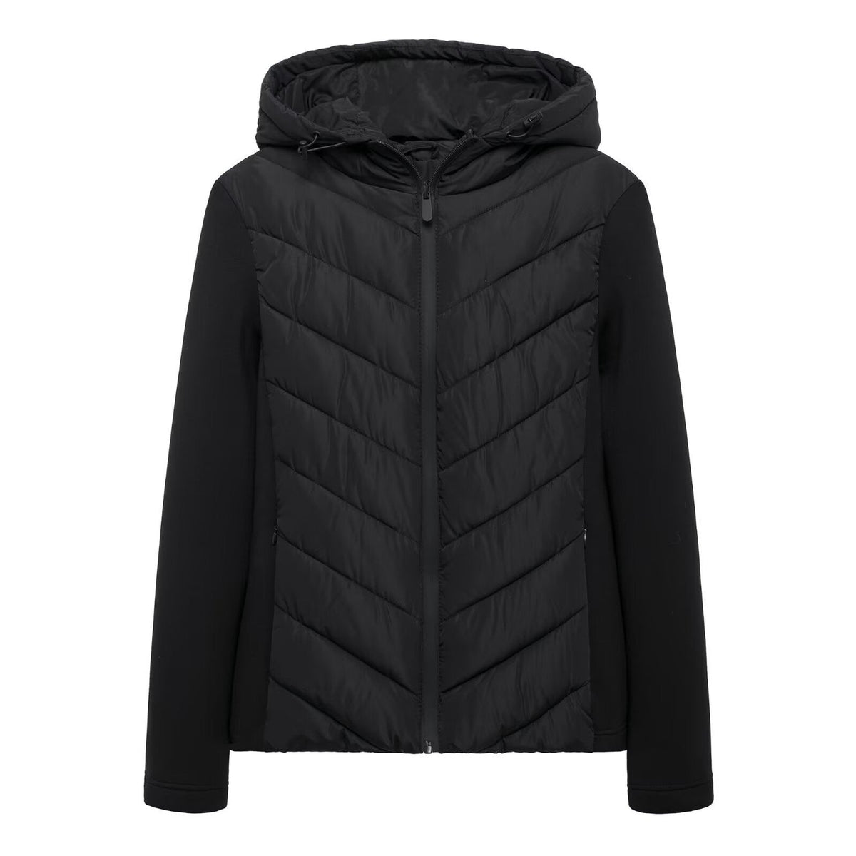 Women's Hooded Patchwork Quilted Padded Jacket