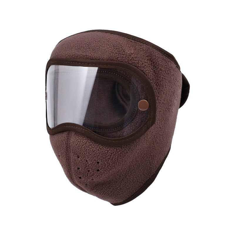 Winter Windproof Warm Face Mask with HD Goggles