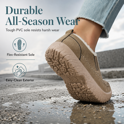 Women's Slip On Snow Boots Warm Comfortable Non Slip Winter Cotton Shoes with Wide Fit