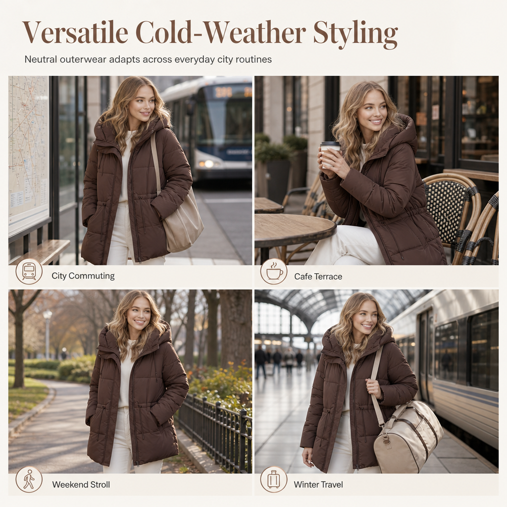 ❄️ Women's Long Hooded Padded Coat