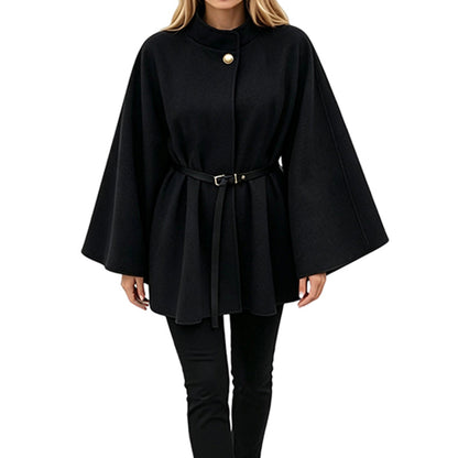🌸 Women's Elegant Stand Collar Cape Coat