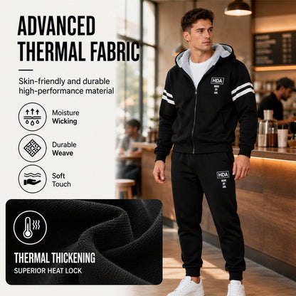 Men's Thickened Hooded Sweatshirt & Pants Set