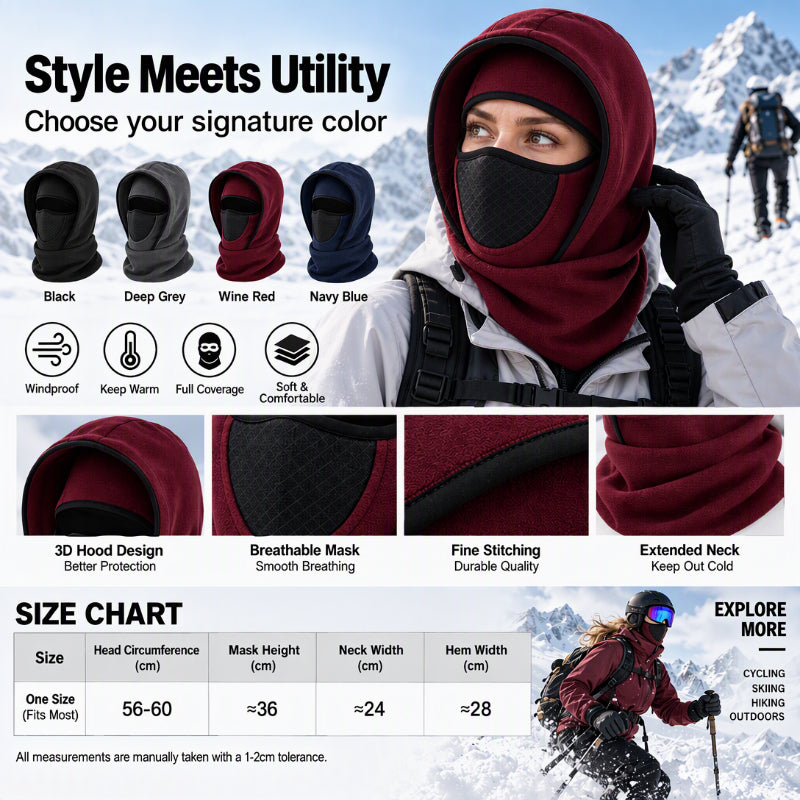 ❄️ Windproof Thermal Balaclava Face Mask ✨ – Cold-Weather Protection