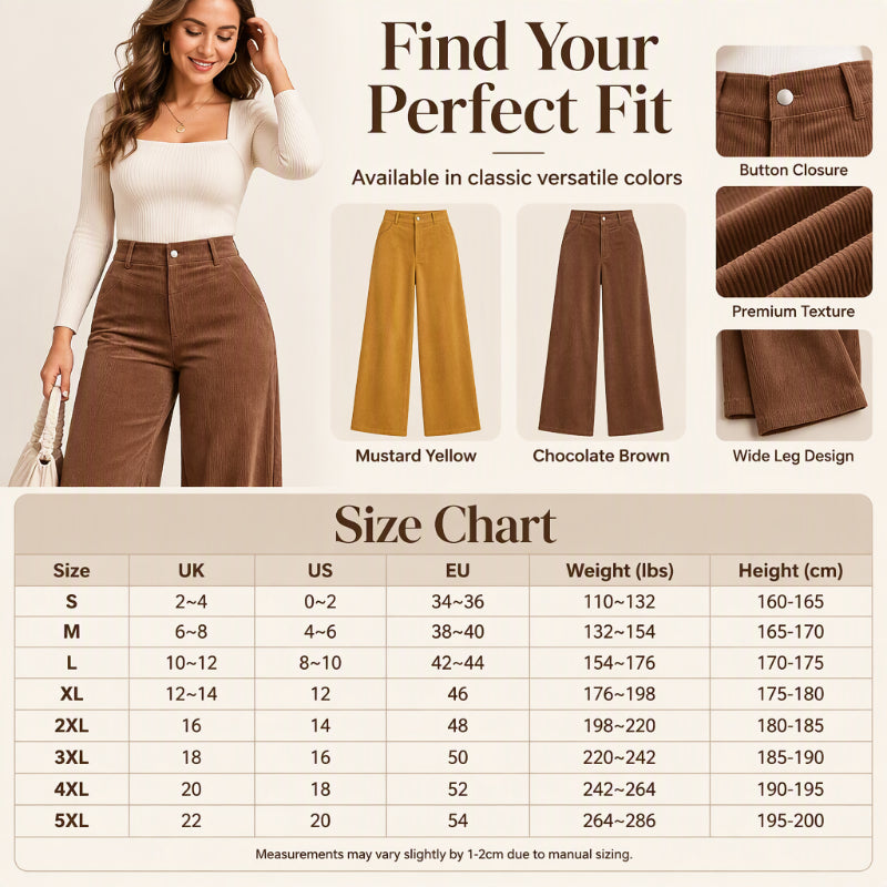 🍁 Women's Casual Corduroy Wide-Leg Pants