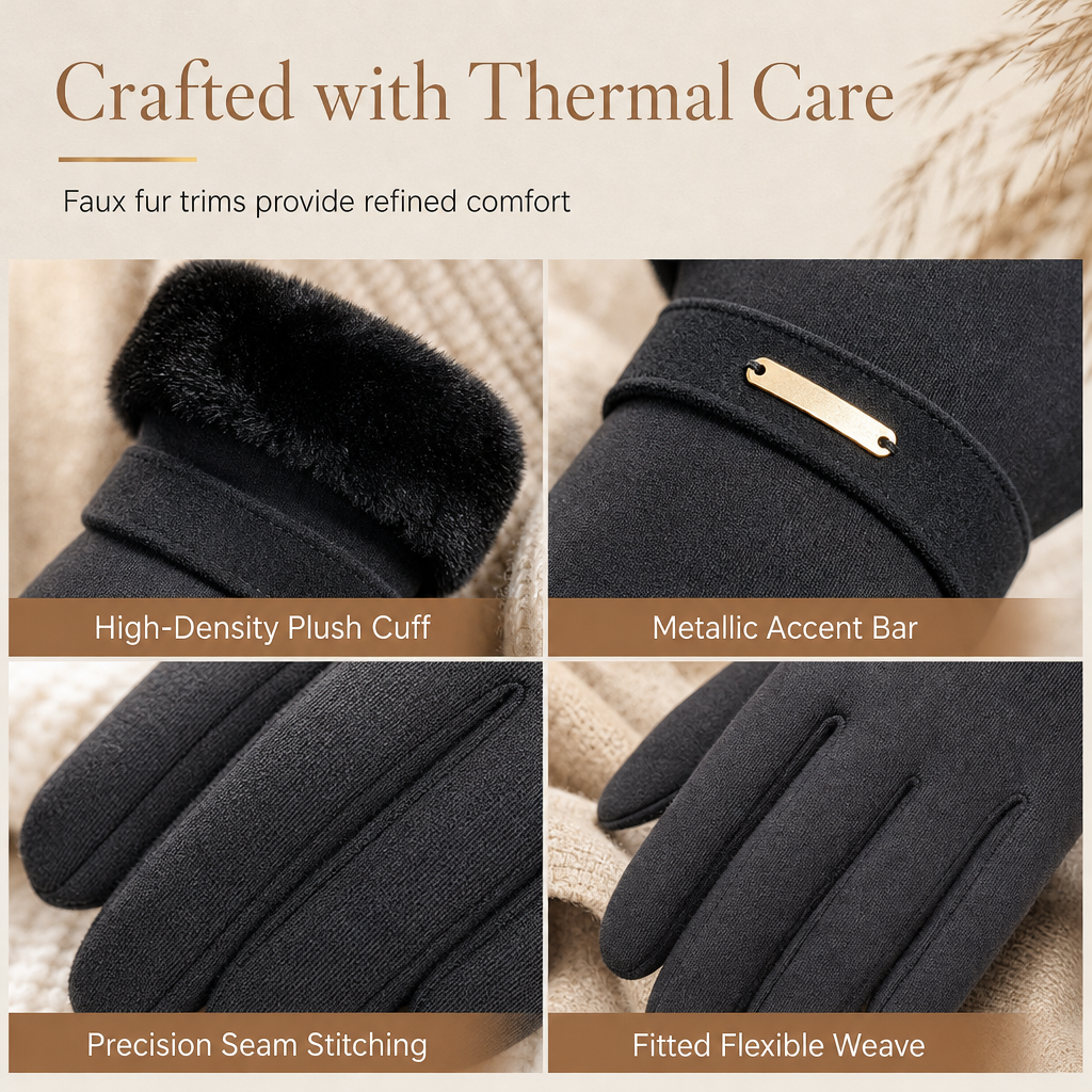 🌸Hot Sale 50% OFF💖Women's Winter Thermal Touchscreen Gloves Windproof Warm Gloves for Outdoor Cycling and Driving