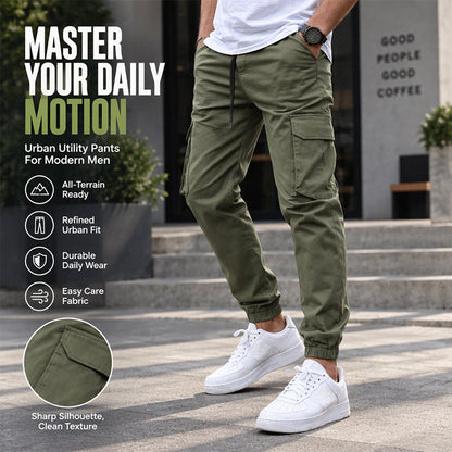 Men's Casual Outdoor Cargo Pants with Drawstring