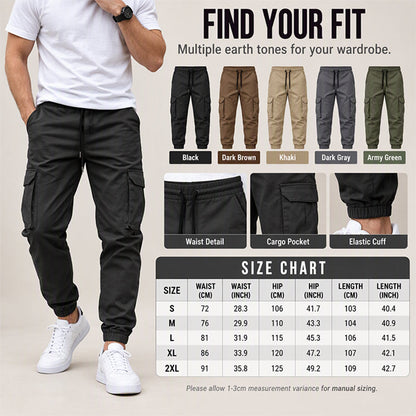 Men's Casual Outdoor Cargo Pants with Drawstring