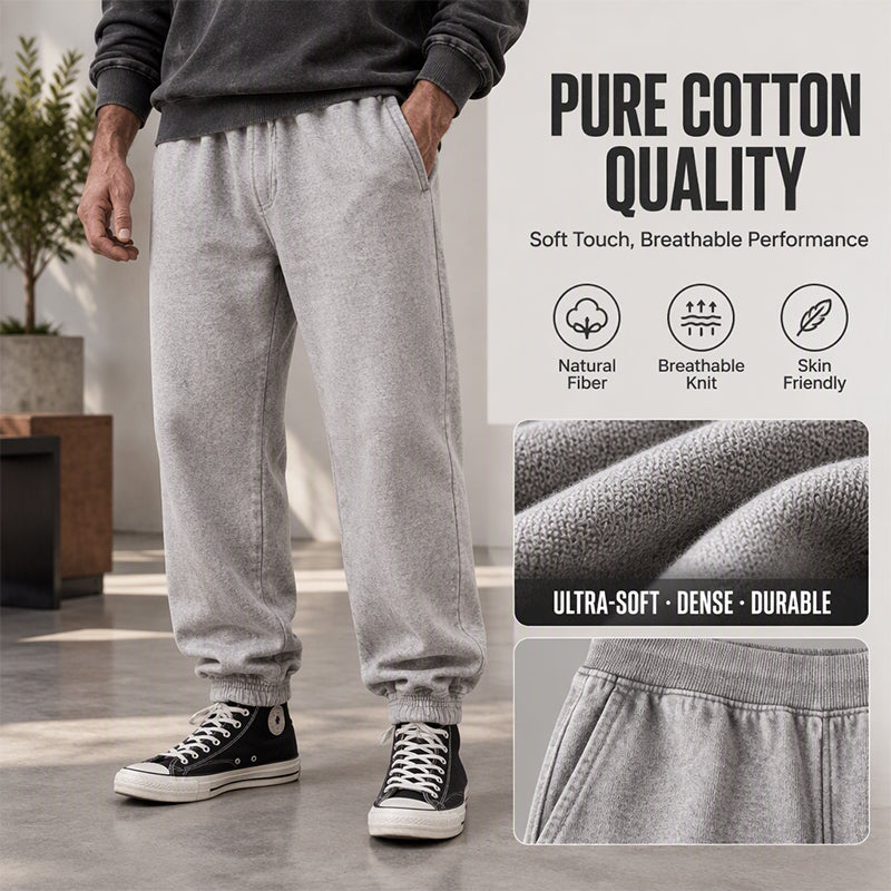 Men's Casual Athletic Washed Sweatpants