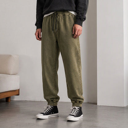 Men's Casual Athletic Washed Sweatpants