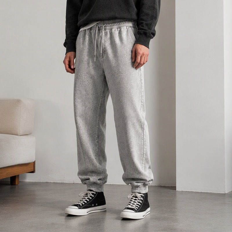 Men's Casual Athletic Washed Sweatpants