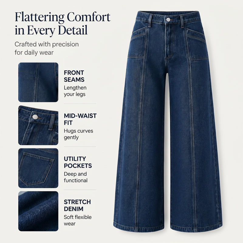 Women's High-Waisted Wide-Leg Jeans