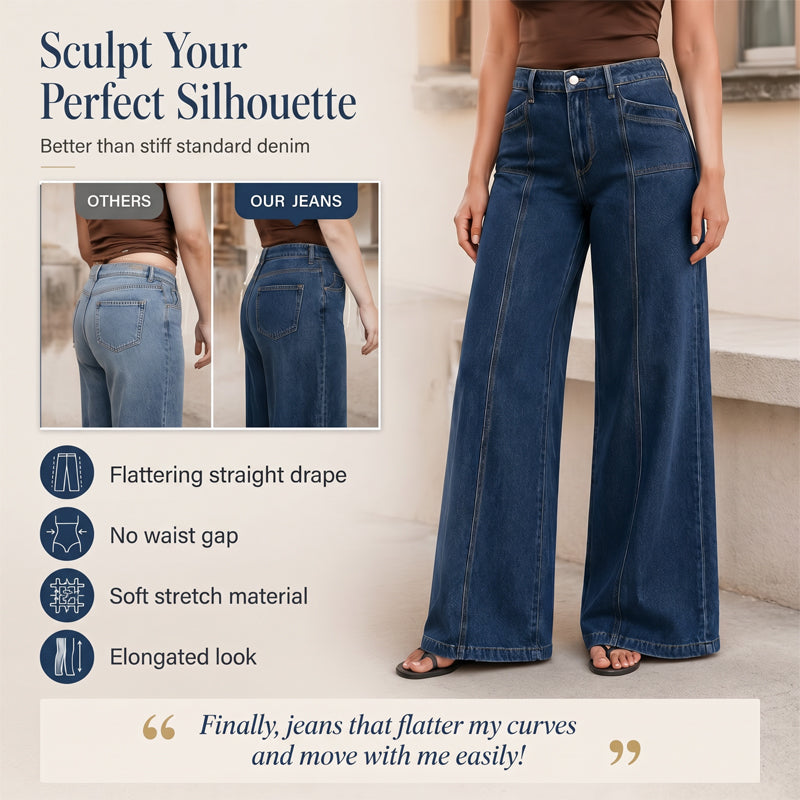 Women's High-Waisted Wide-Leg Jeans