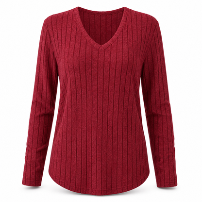 ☁️ Women's Plus Size Ribbed Brushed T-Shirt – Premium Material, Breathable & Always Cozy – A Must-Have for Your Wardrobe – Now 50% OFF!