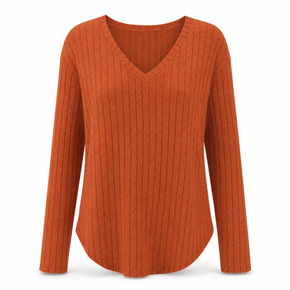 ☁️ Women's Plus Size Ribbed Brushed T-Shirt – Premium Material, Breathable & Always Cozy – A Must-Have for Your Wardrobe – Now 50% OFF!