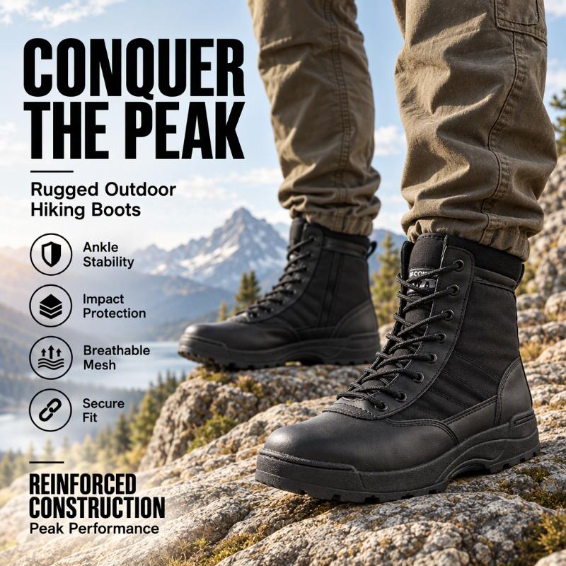 🥾 Unisex Outdoor High-Top Tactical Combat Boots ✨ – Durable & All-Terrain | Free Shipping 🚚