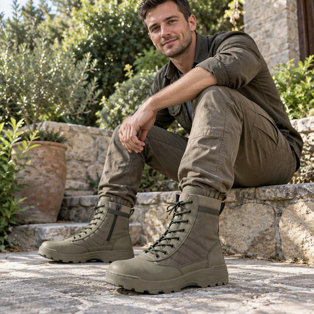 🥾 Unisex Outdoor High-Top Tactical Combat Boots ✨ – Durable & All-Terrain | Free Shipping 🚚