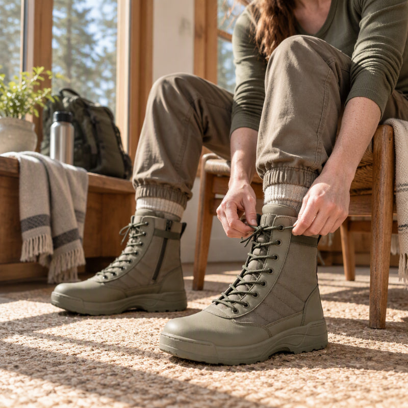 🥾 Unisex Outdoor High-Top Tactical Combat Boots ✨ – Durable & All-Terrain | Free Shipping 🚚
