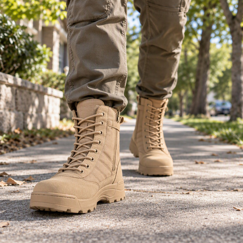🥾 Unisex Outdoor High-Top Tactical Combat Boots ✨ – Durable & All-Terrain | Free Shipping 🚚