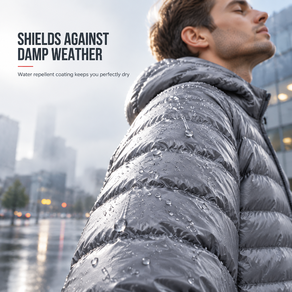 Men's Lightweight Hooded Cotton Padded Solid Color Autumn Winter Short Coat