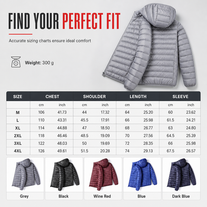 Men's Lightweight Hooded Cotton Padded Solid Color Autumn Winter Short Coat