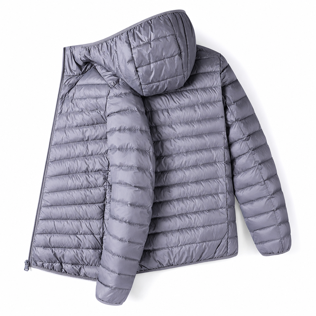 Men's Lightweight Hooded Cotton Padded Solid Color Autumn Winter Short Coat