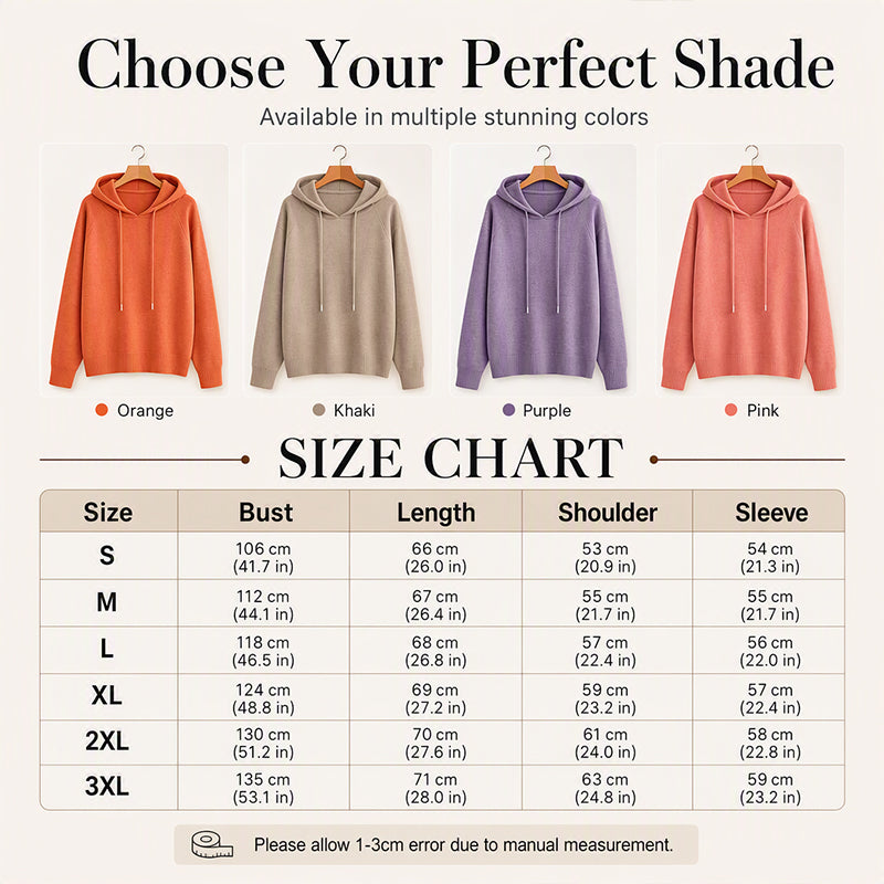 🧶 Cozy Head Coverage, Customizable Fit | Women's Casual Hooded Sweater with Drawstring