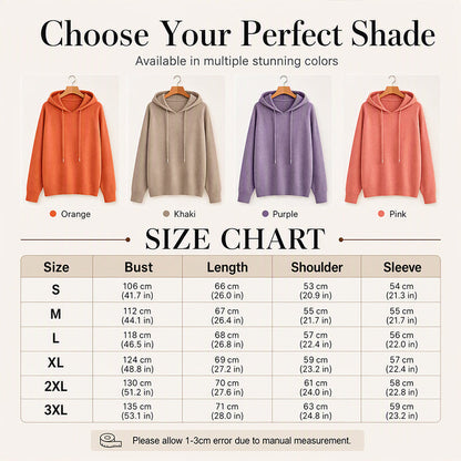 🧶 Cozy Head Coverage, Customizable Fit | Women's Casual Hooded Sweater with Drawstring